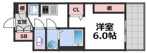プレリス大阪今里サヴィアの間取り画像
