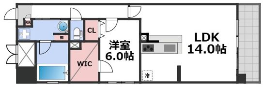 Ocean松屋町の間取り画像