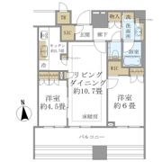 白金ザ・スカイ西棟の間取り画像