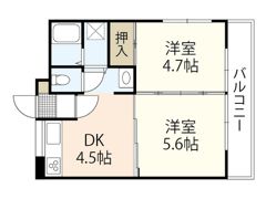 三筋川コーポの間取り画像
