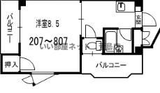ロータリーマンション出口の間取り画像
