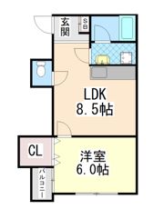 ヴィレッジ・リバー住吉の間取り画像