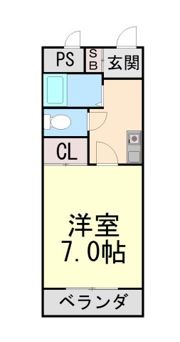HU岩屋ハイツの間取り画像