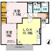 グリーンベルズ A棟の間取り画像