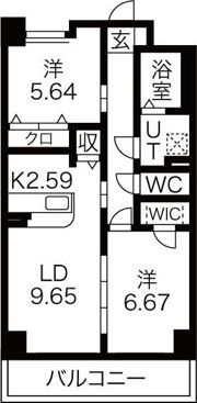 S-FORT鶴舞reale(リアーレ)の間取り画像