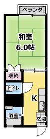 橋中ハイツの間取り画像