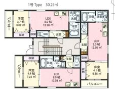 ラウレア吹田山手の間取り画像
