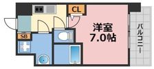アドバンス難波ラシュレの間取り画像