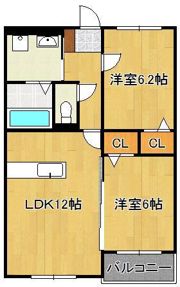メリーパル小倉東の間取り画像