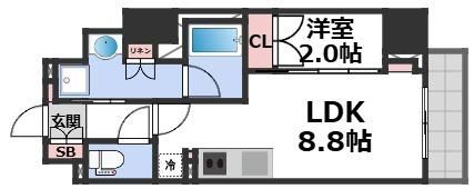 アーバネックス天満橋Frontの間取り画像