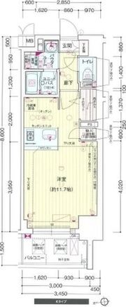 プレサンスジェネ千種内山の間取り画像