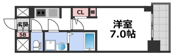 S-RESIDENCE堺筋本町Deuxの間取り画像