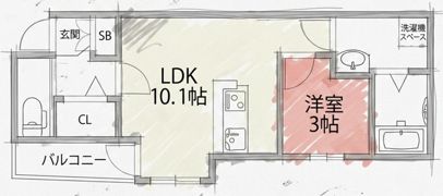 ルッソ豊中蛍池の間取り画像