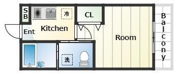 ブレイブ山手A棟 204の間取り画像