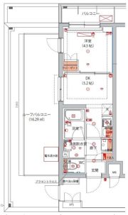 ハーモニーレジデンス川崎中丸子CITY FRONTの間取り画像