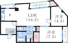 神戸タケサンハイツの間取り画像