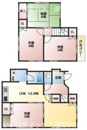 守山市勝部2丁目貸家の間取り画像