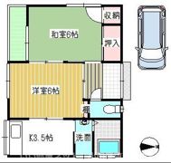 譲原貸家の間取り画像