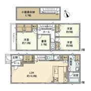 荻窪戸建の間取り画像