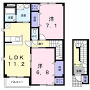 リバーウインド城南 Aの間取り画像
