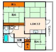 山田池住宅第12棟の間取り画像