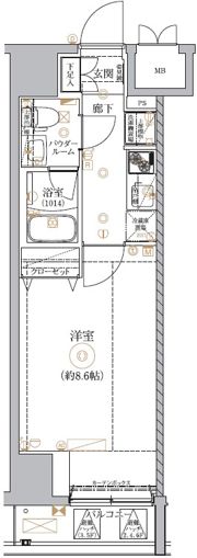 GENOVIA南千住Ⅸskygardenの間取り画像