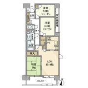 川口パーク・ホームズセンターコートの間取り画像