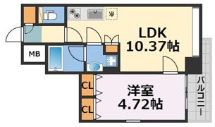 プレジオ難波ASIANの間取り画像