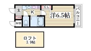 エステムコート神戸県庁前Ⅲフィエルテの間取り画像