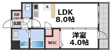 プランドール新北野の間取り画像