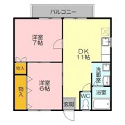ハイツプラージュ2号館の間取り画像