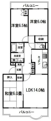 北浦和パークハウスの間取り画像