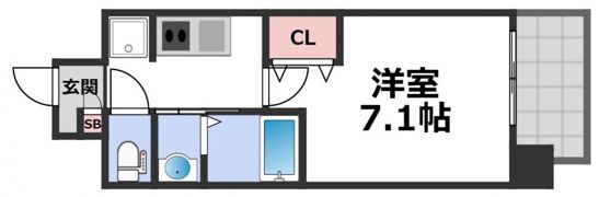 PARK HILLS今里Rayの間取り画像