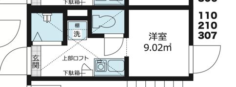 QUQURI北新宿の間取り画像