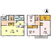 田尻栃谷H戸建D-roomの間取り画像
