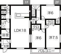 城屋敷借家4の間取り画像