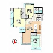 グランメール佐鳴台 401号室の間取り画像