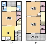 伊加賀栄町テラスハウスの間取り画像