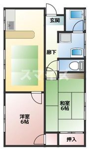 下高尾野貸家の間取り画像