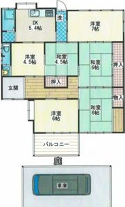 一宮市千秋町戸建の間取り画像