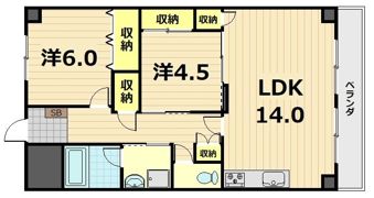 エリセオびわ湖（ベルヴィ55）の間取り画像