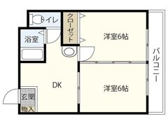 BAUHAUS本川の間取り画像