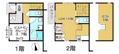 バイクガレージハウスICIの間取り画像