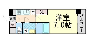 エスプレイス江坂レジデンスの間取り画像