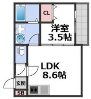Le Blanc 南巽 Terraceの間取り画像