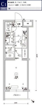 スカイコートパレス駒沢大学Ⅱの間取り画像