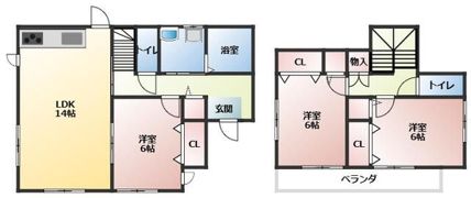 塚原戸建の間取り画像