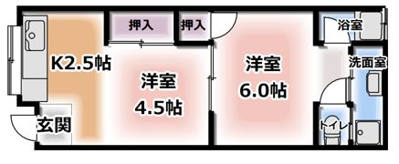 ツーイー寝屋川平屋の間取り画像