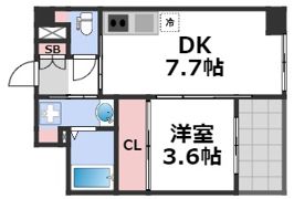 アリス・マナーガーデン谷町の間取り画像
