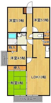 サンパーク引野II 501号の間取り画像